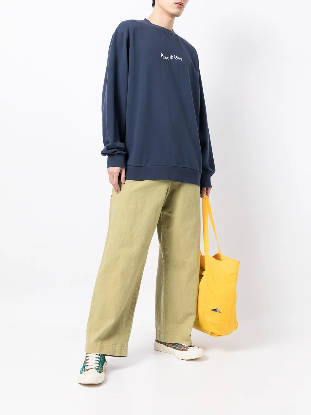 Museum Of Peace & Quiet Sweater met logoprint - Blauw