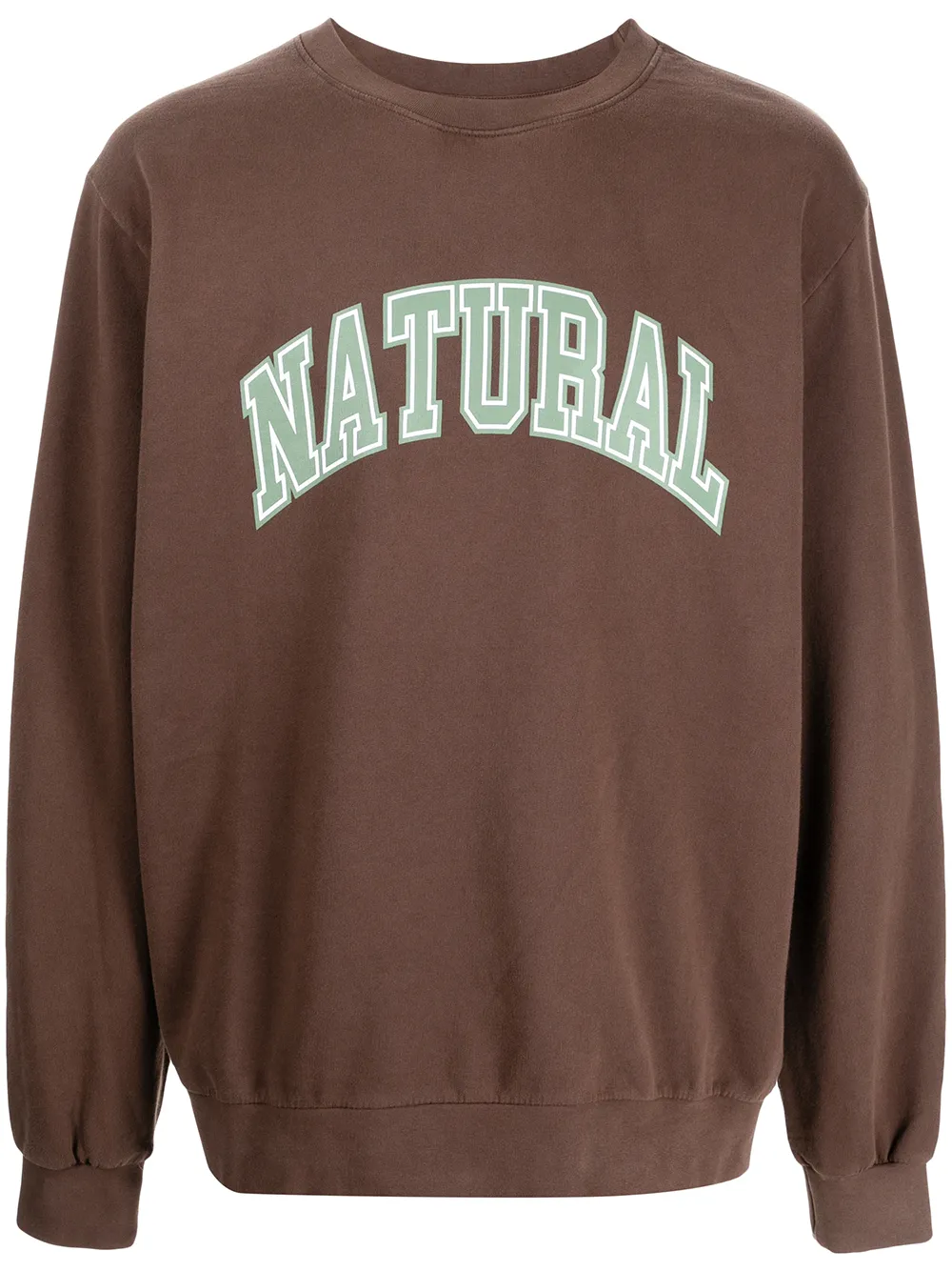 

Museum Of Peace & Quiet slogan-print cotton sweatshirt - Brown