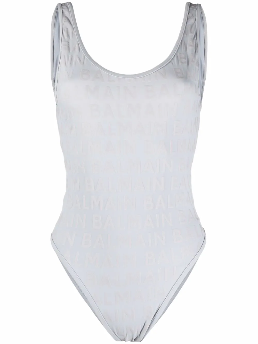 

Balmain traje de baño con logo estampado - Gris