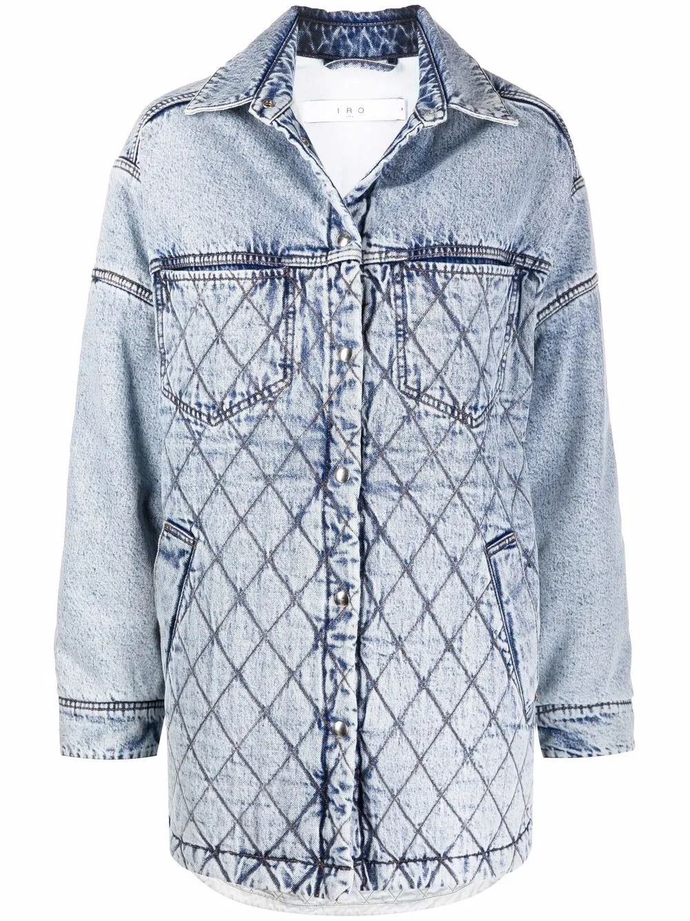 Iro Elemy Denim Overshirt Jacket In Snow Blue | ModeSens