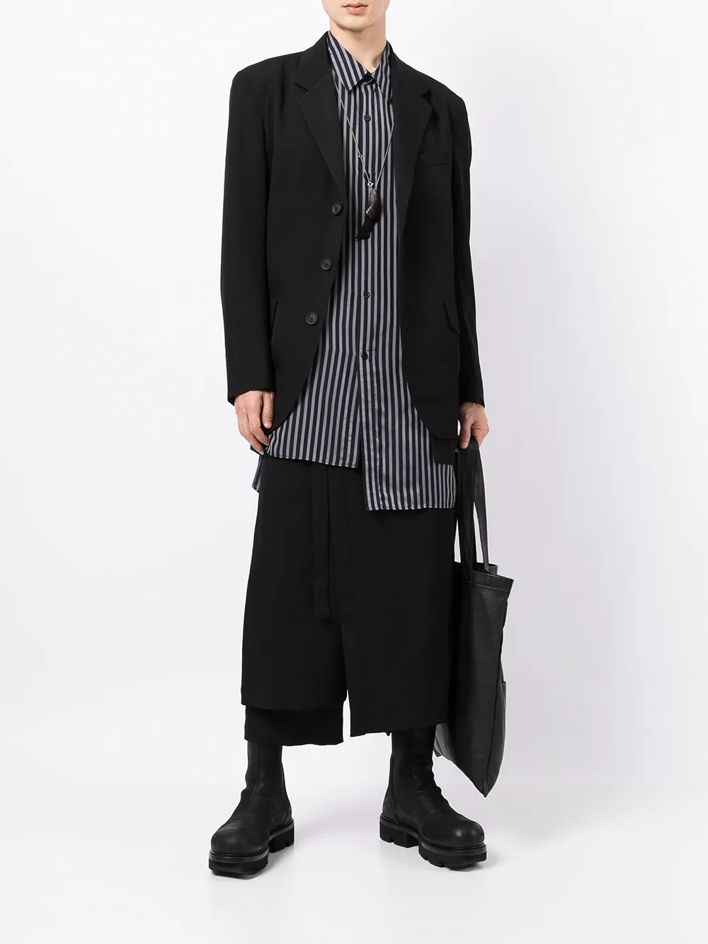 фото Yohji yamamoto укороченные брюки свободного кроя