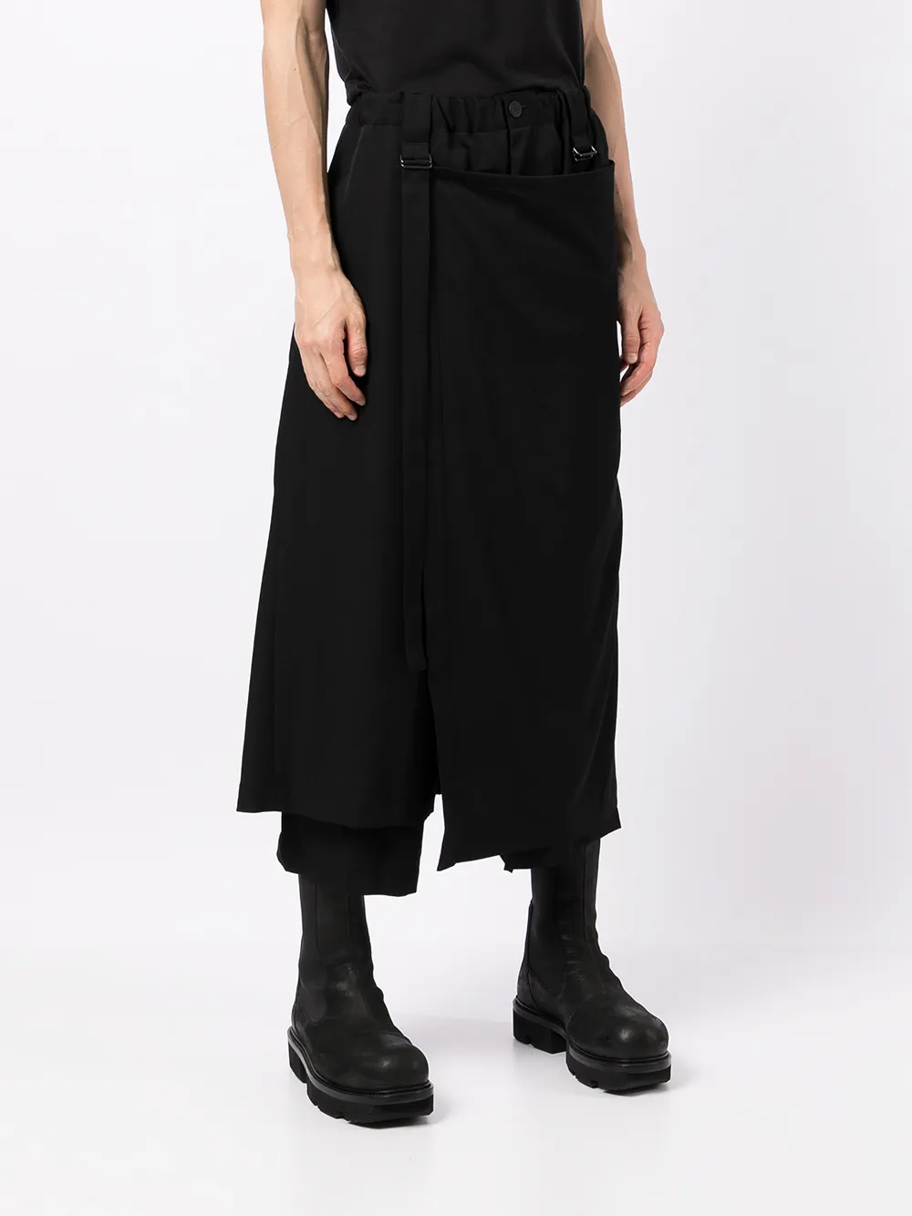 фото Yohji yamamoto укороченные брюки свободного кроя