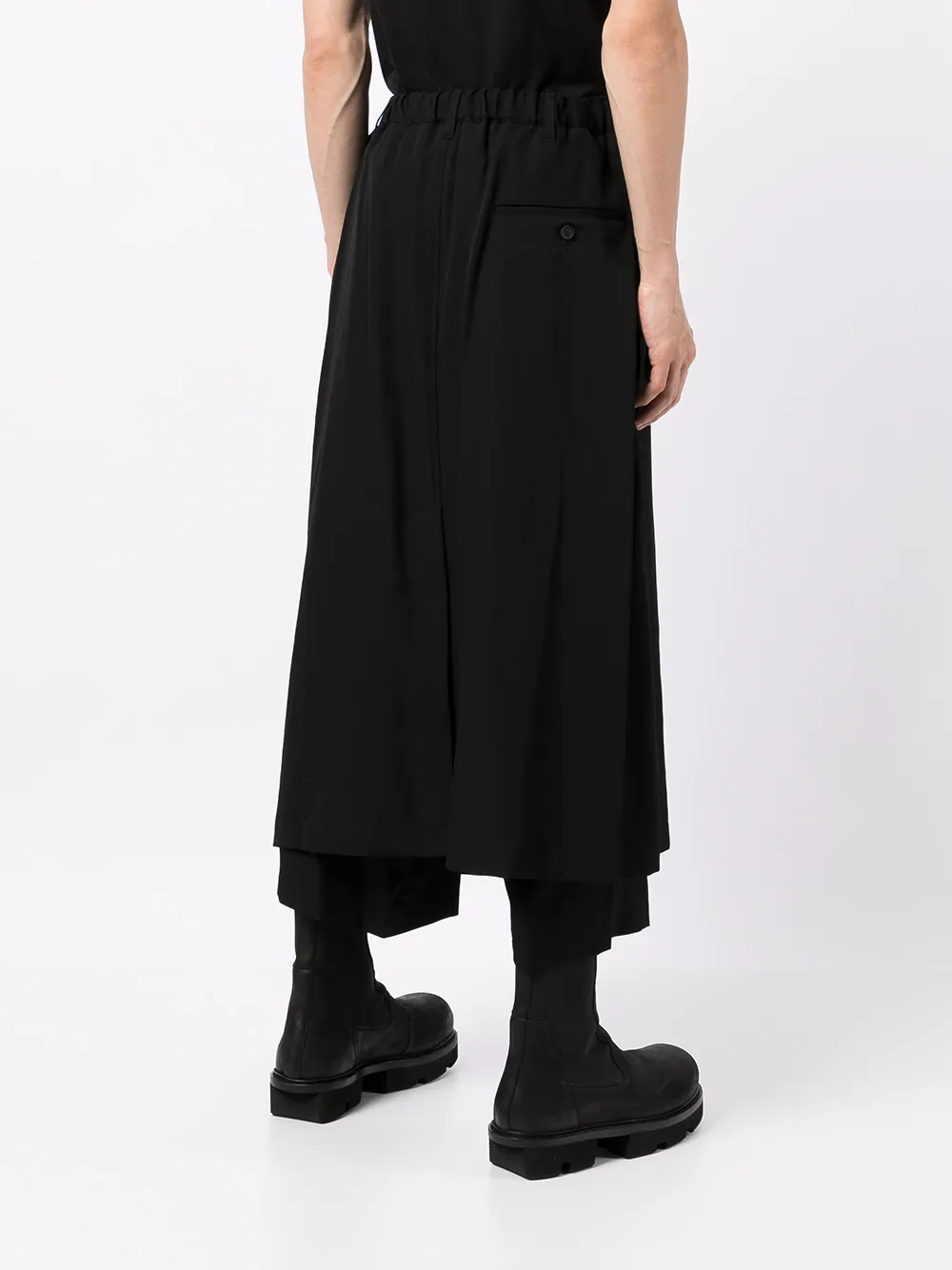 фото Yohji yamamoto укороченные брюки свободного кроя