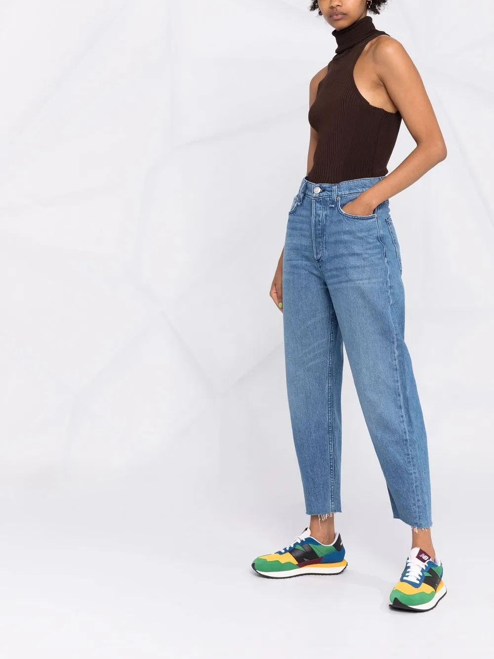 фото Rag & bone укороченные джинсы из винтажного денима