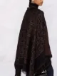 Elisabetta Franchi кейп с геометричным узором и бахромой