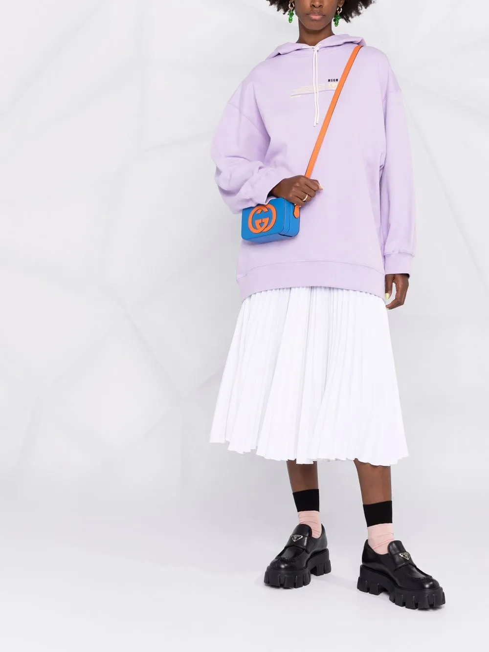 MSGM Hoodie met logoprint - Paars