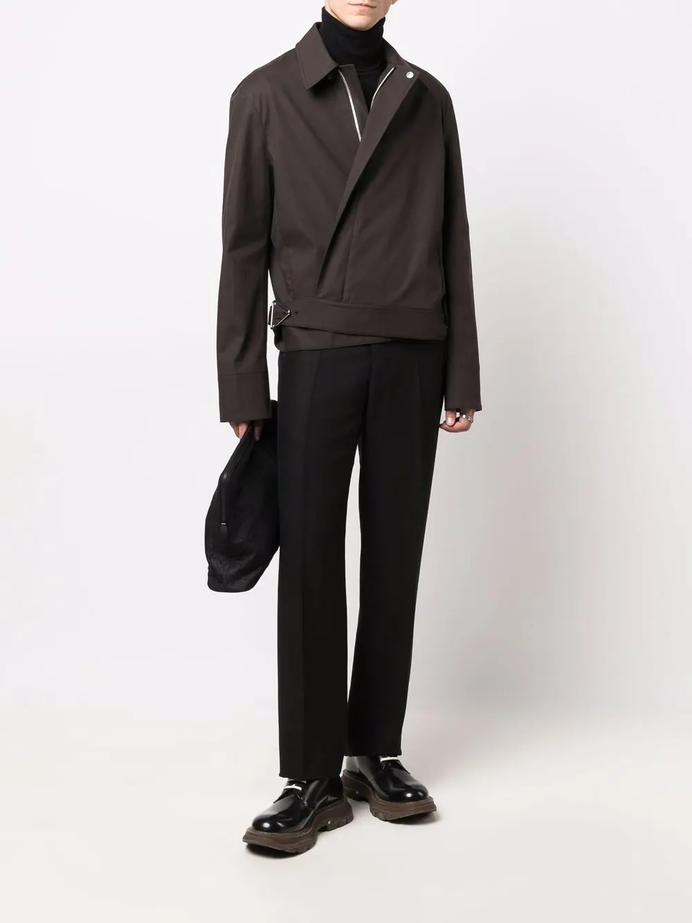 фото Bottega veneta куртка с асимметричной застежкой