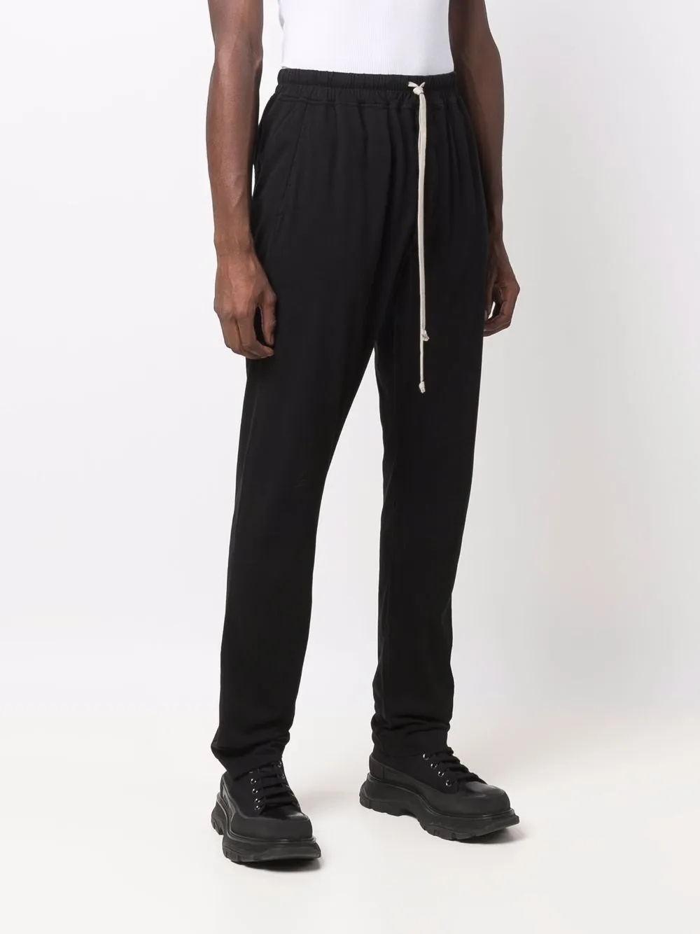 фото Rick owens drkshdw брюки из органического хлопка с кулиской