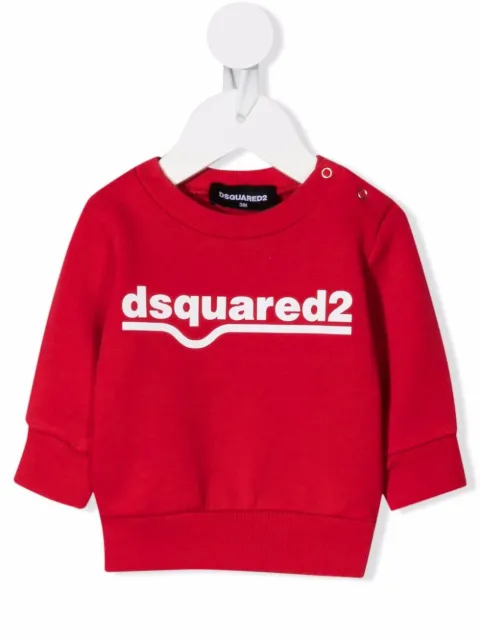Dsquared2 Kids سويت شيرت قطن بطبعة شعار الماركة