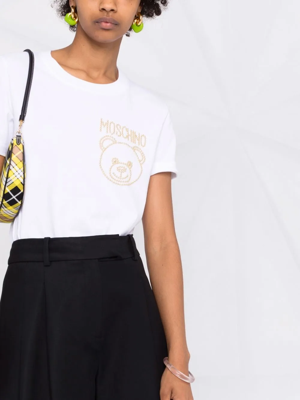 фото Moschino футболка с принтом teddy bear