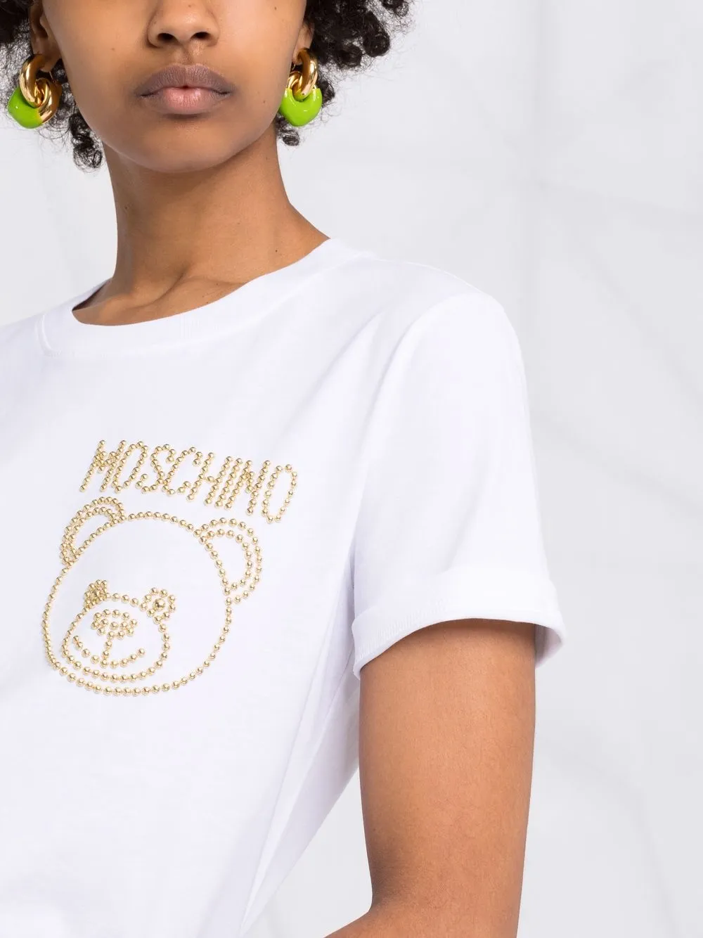 фото Moschino футболка с принтом teddy bear