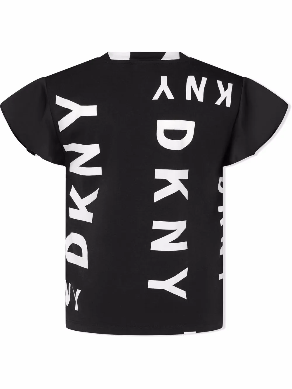 фото Dkny kids футболка с оборками на рукавах и логотипом