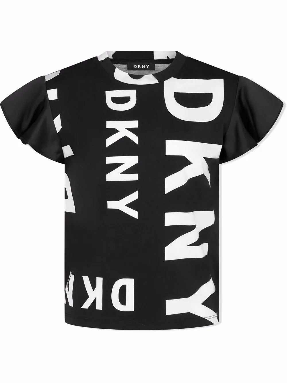 фото Dkny kids футболка с оборками на рукавах и логотипом