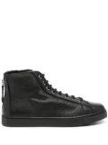 Gianvito Rossi pebbled high-top sneakers - Black