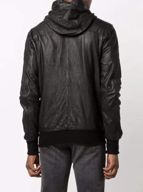 abbot leather bomber jacket