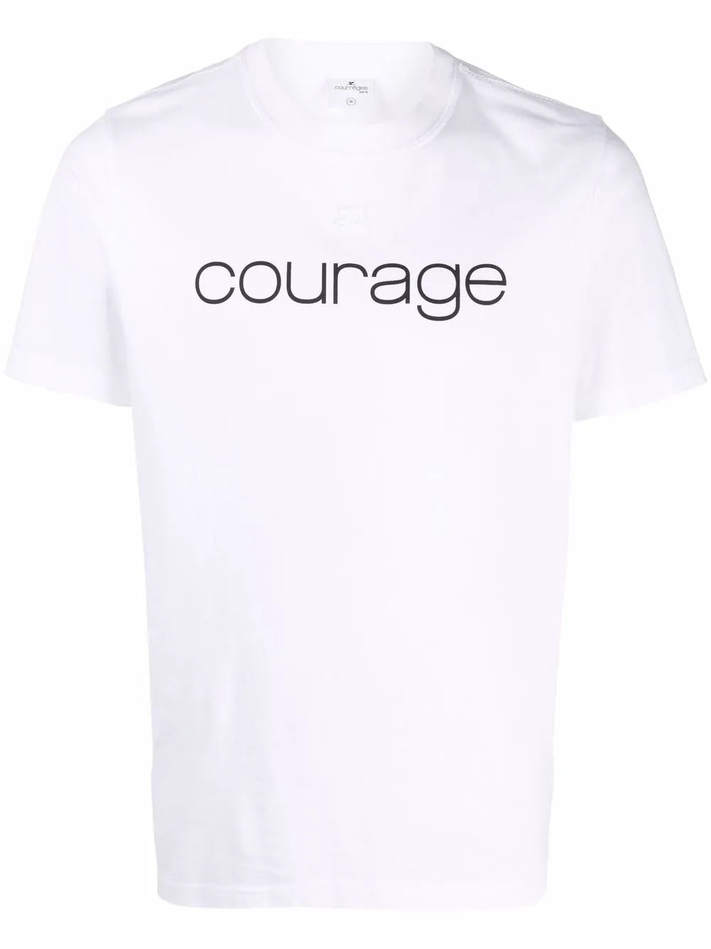 

Courrèges playera con estampado Courage - Blanco