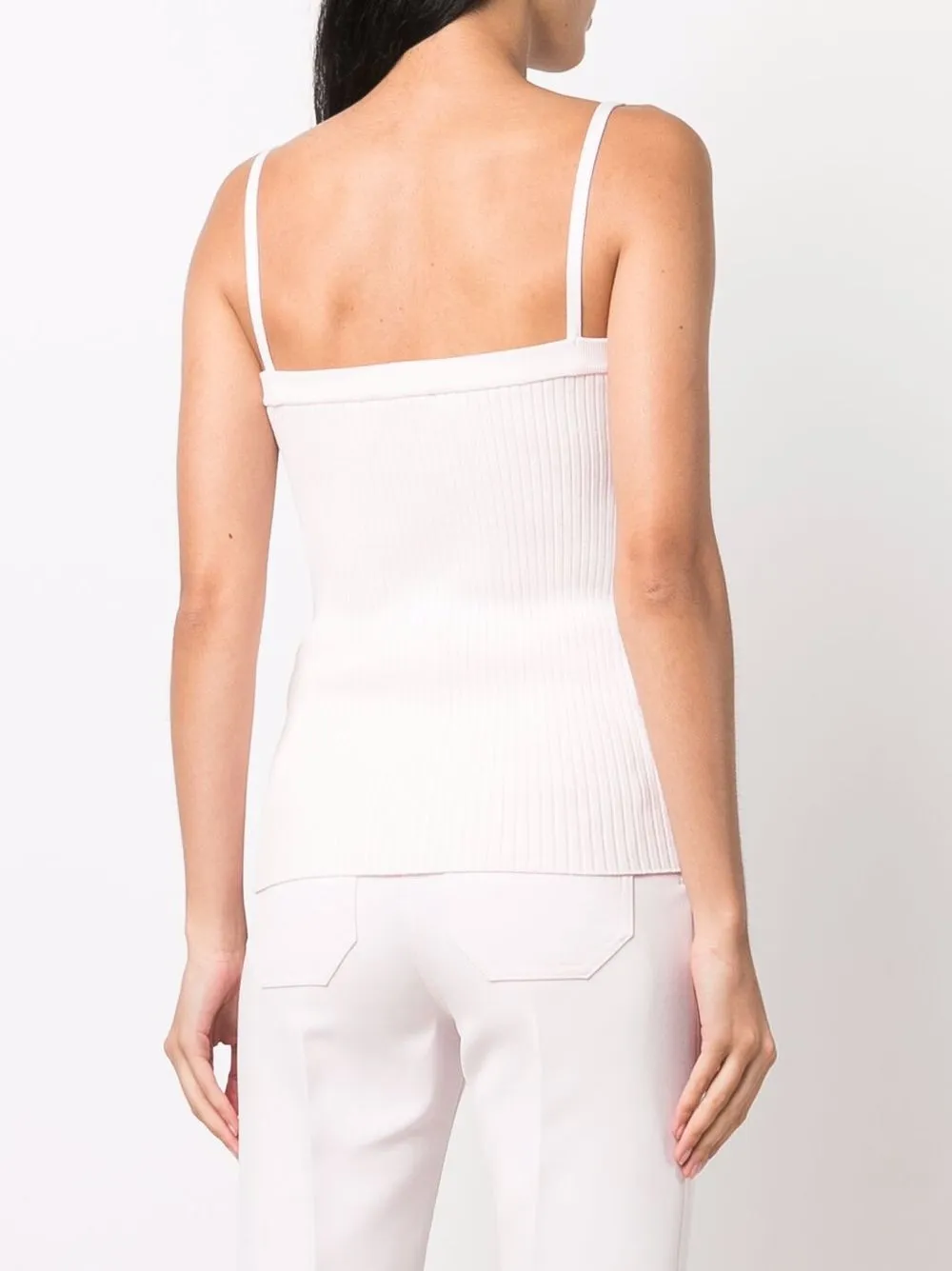 Courrèges Tanktop met geborduurd logo Roze