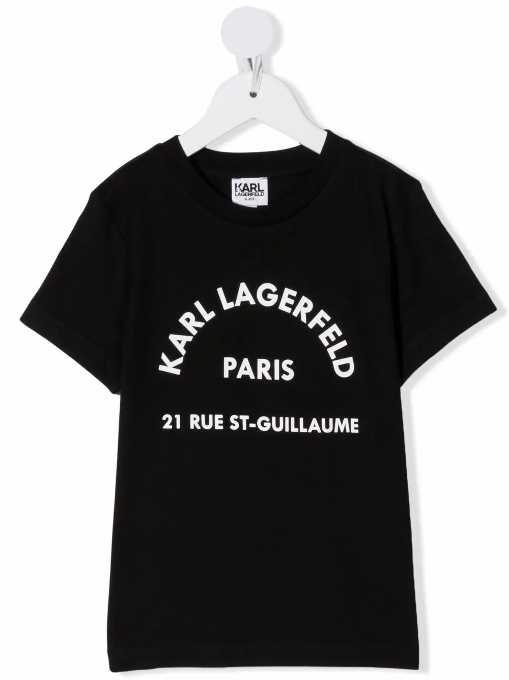 

Karl Lagerfeld Kids playera con letras del logo - Negro