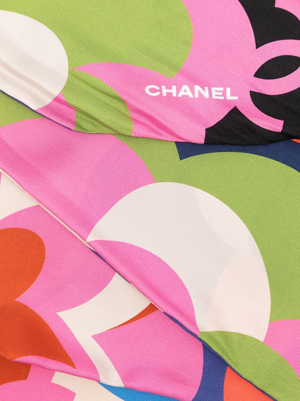 фото Chanel pre-owned шелковый платок с цветочным принтом