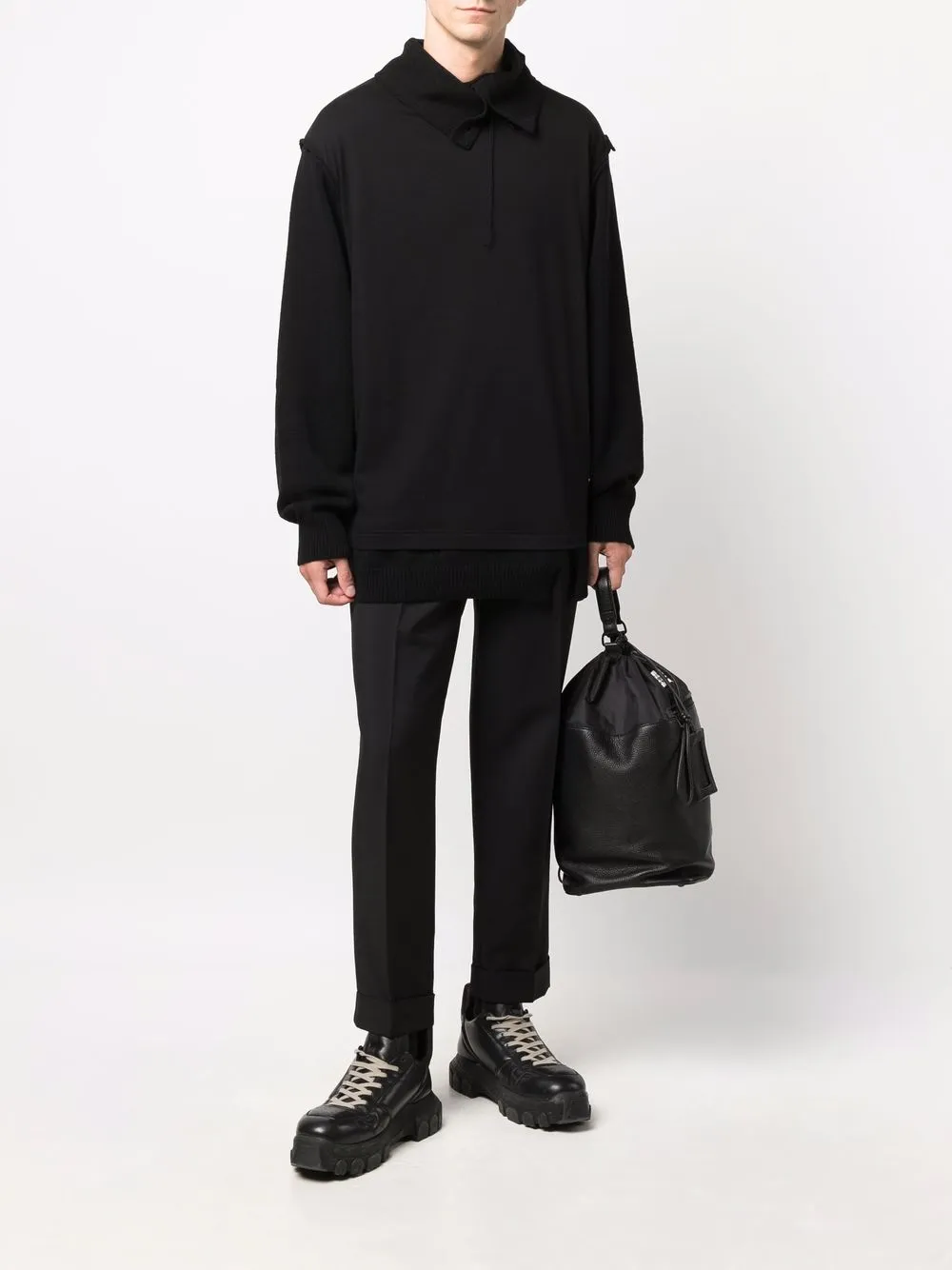 фото Yohji yamamoto толстовка с высоким воротником