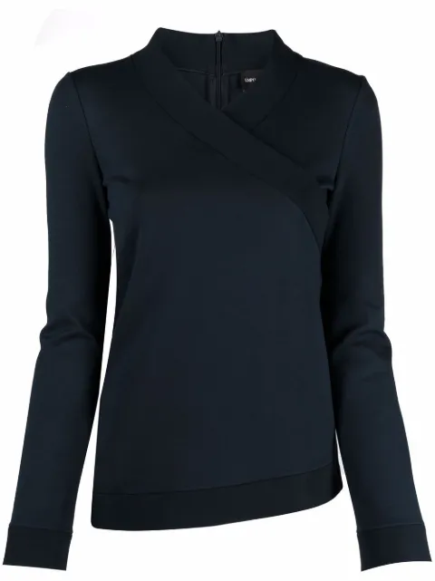 Emporio Armani wrap-neckline jumper