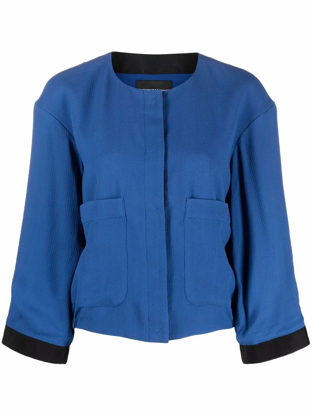 

Emporio Armani chamarra con cuello alzado - Azul