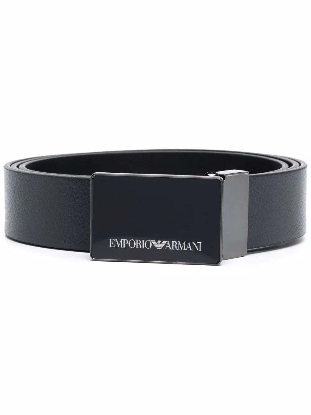 Emporio Armani Gürtel mit Logo-Schnalle - Blau