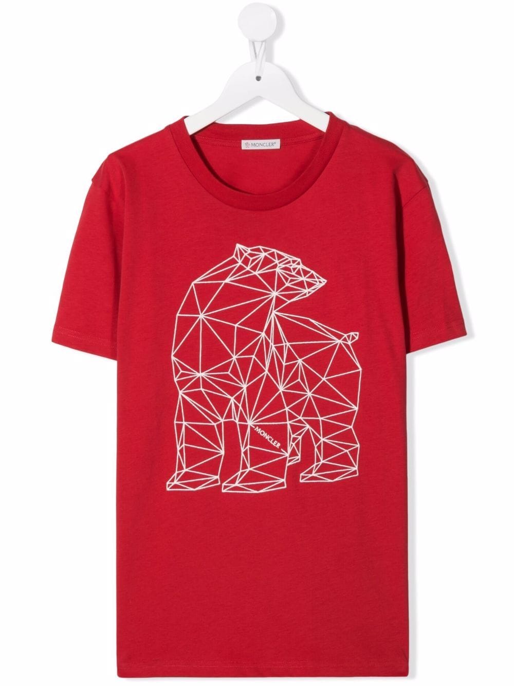 Moncler Teen Graphic-print Cotton T-shirt In Red