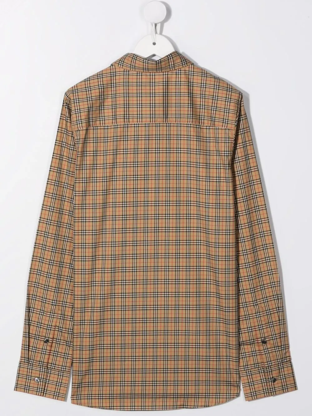 фото Burberry kids клетчатая рубашка с длинными рукавами