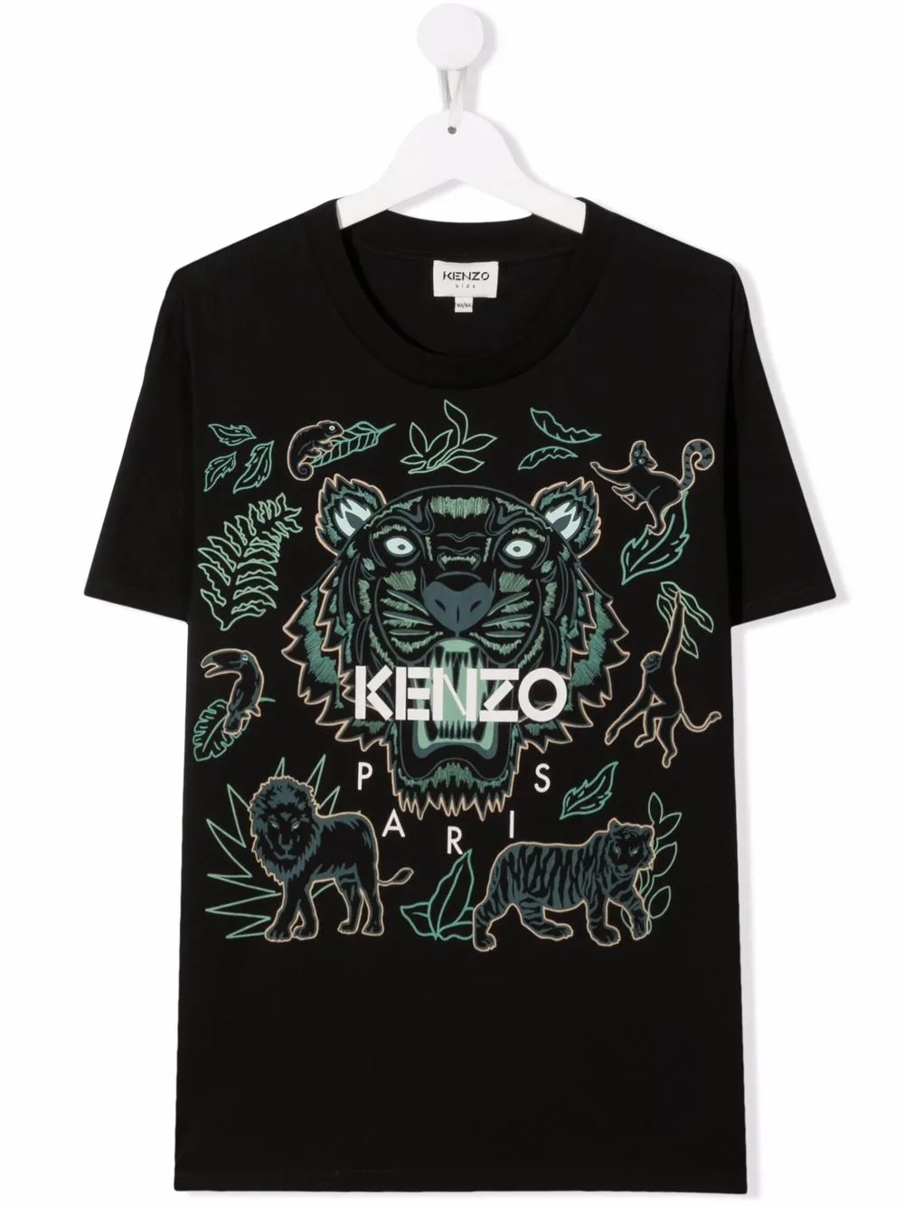 фото Kenzo kids футболка с принтом tiger