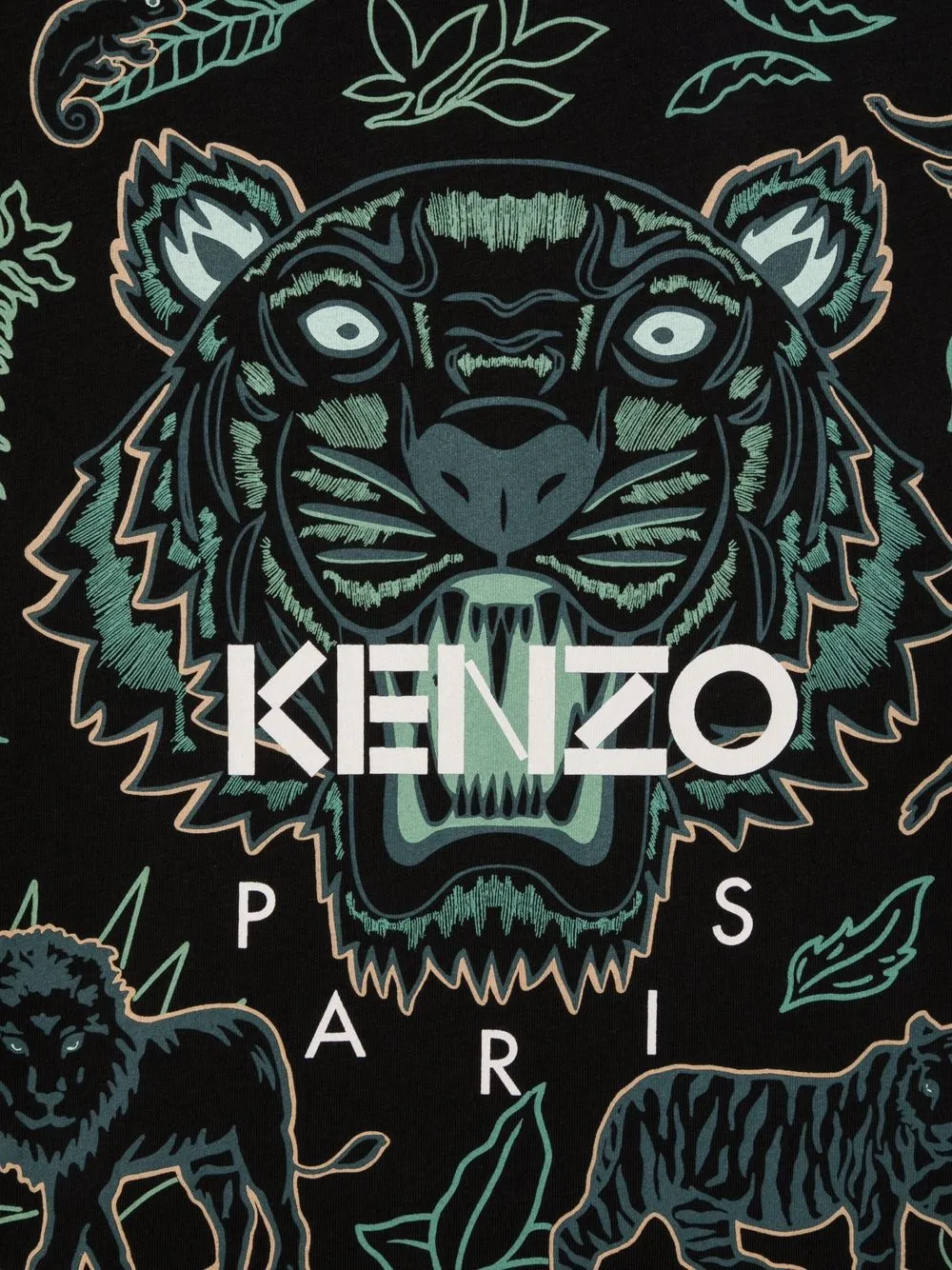 фото Kenzo kids футболка с принтом tiger