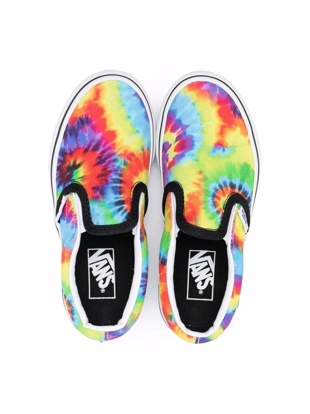 фото Vans kids кеды spiral с принтом тай-дай