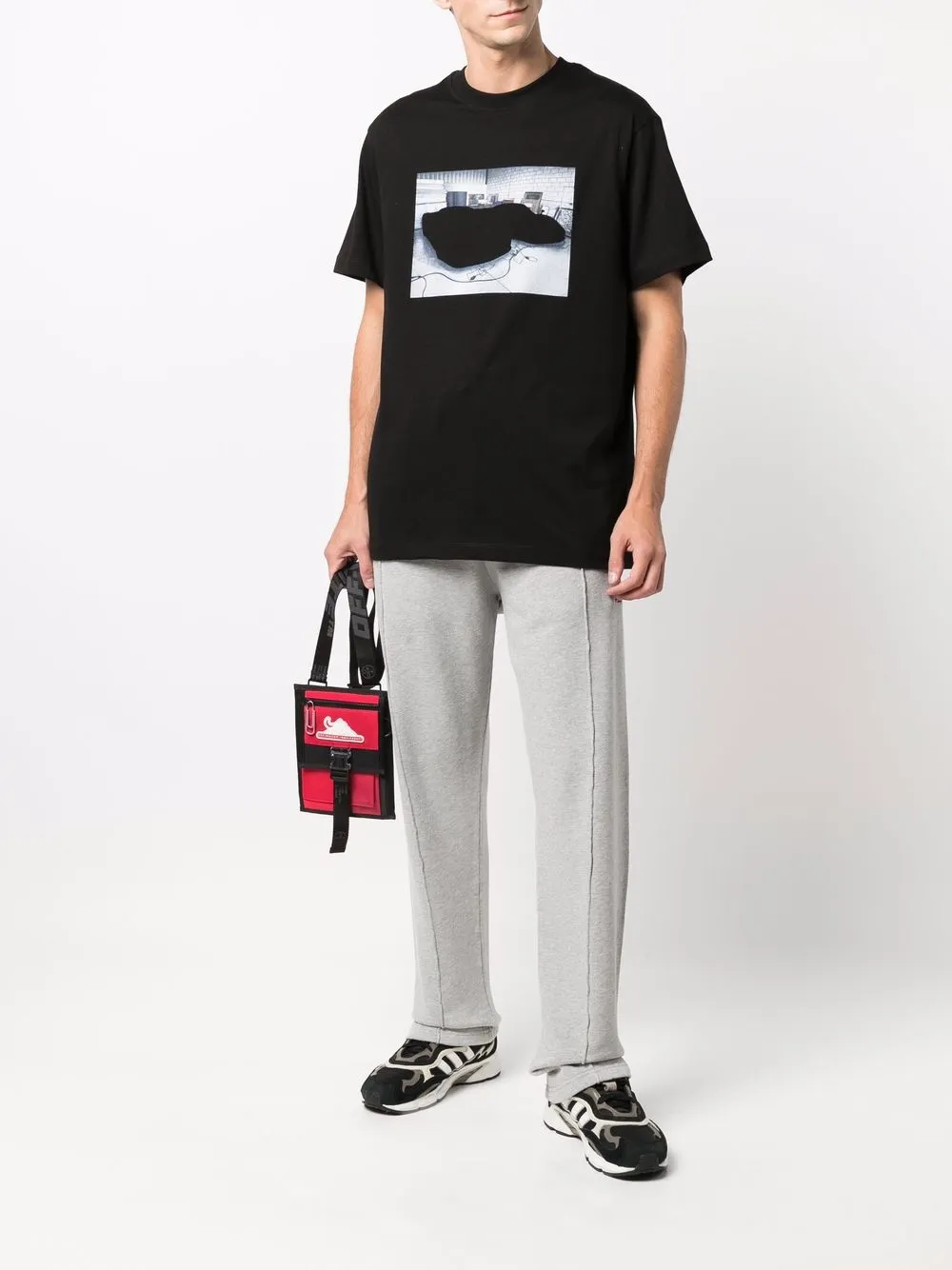 424 T-shirt met fotoprint - Zwart