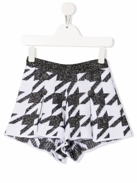Simonetta Shorts mit Hahnentrittmuster