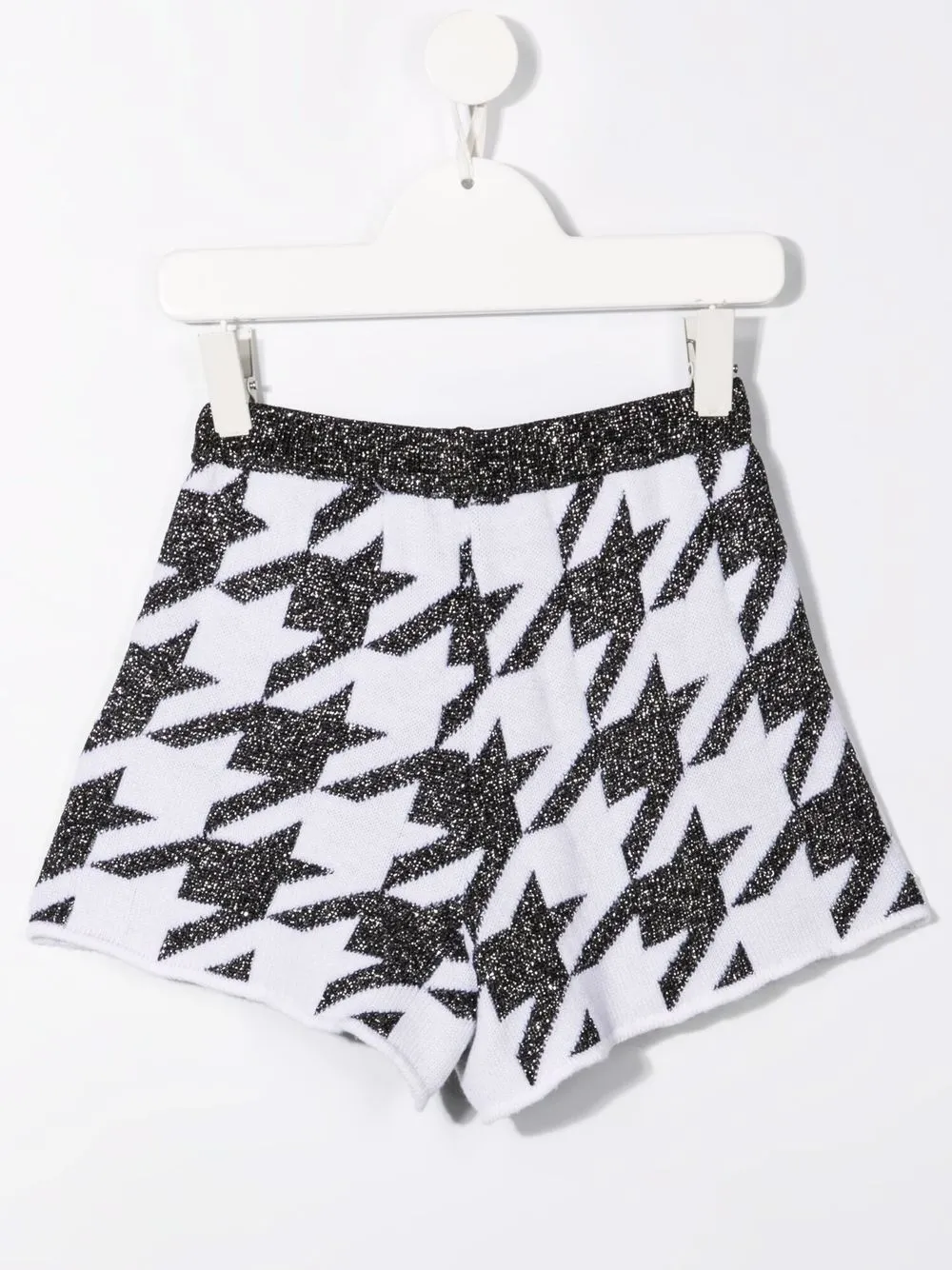 Simonetta Shorts met pied-de-poule print - Zwart