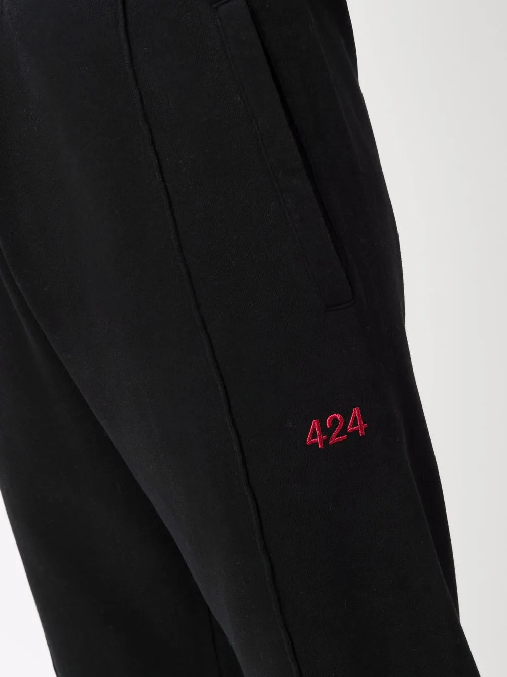 424 Trainingsbroek met geborduurd logo Zwart