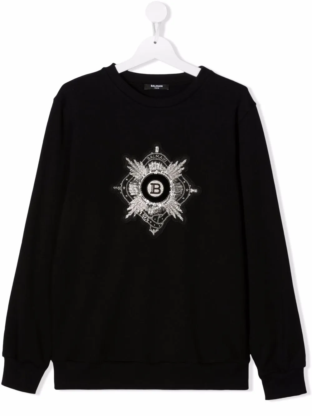 фото Balmain kids толстовка с вышитым логотипом