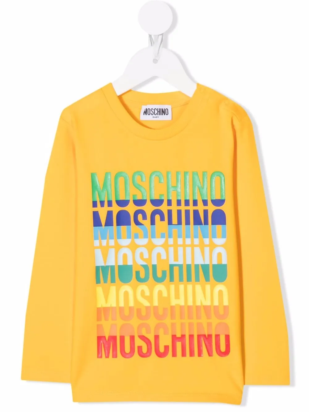 

Moschino Kids logo-print long-sleeve top - Yellow