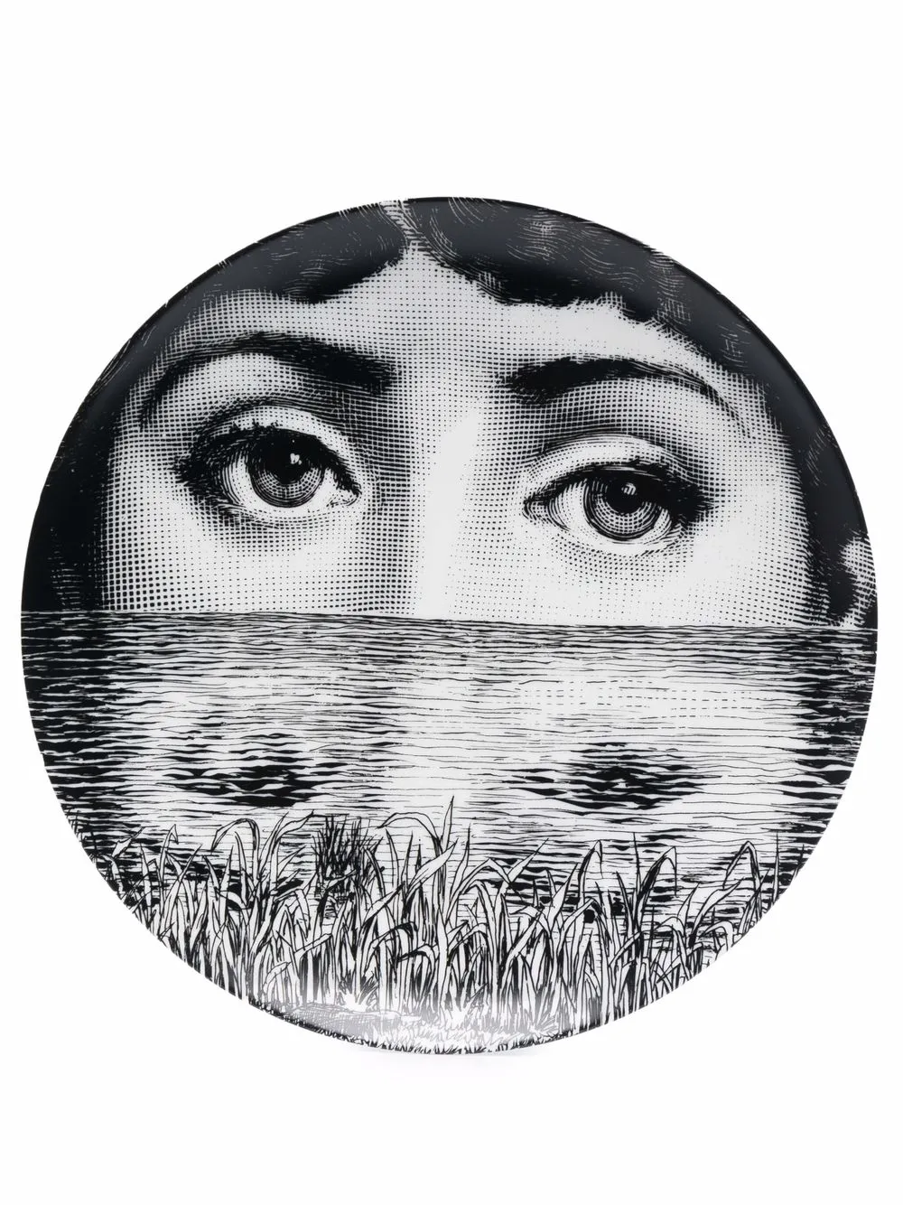 Fornasetti face-print plate | Black | Image 1