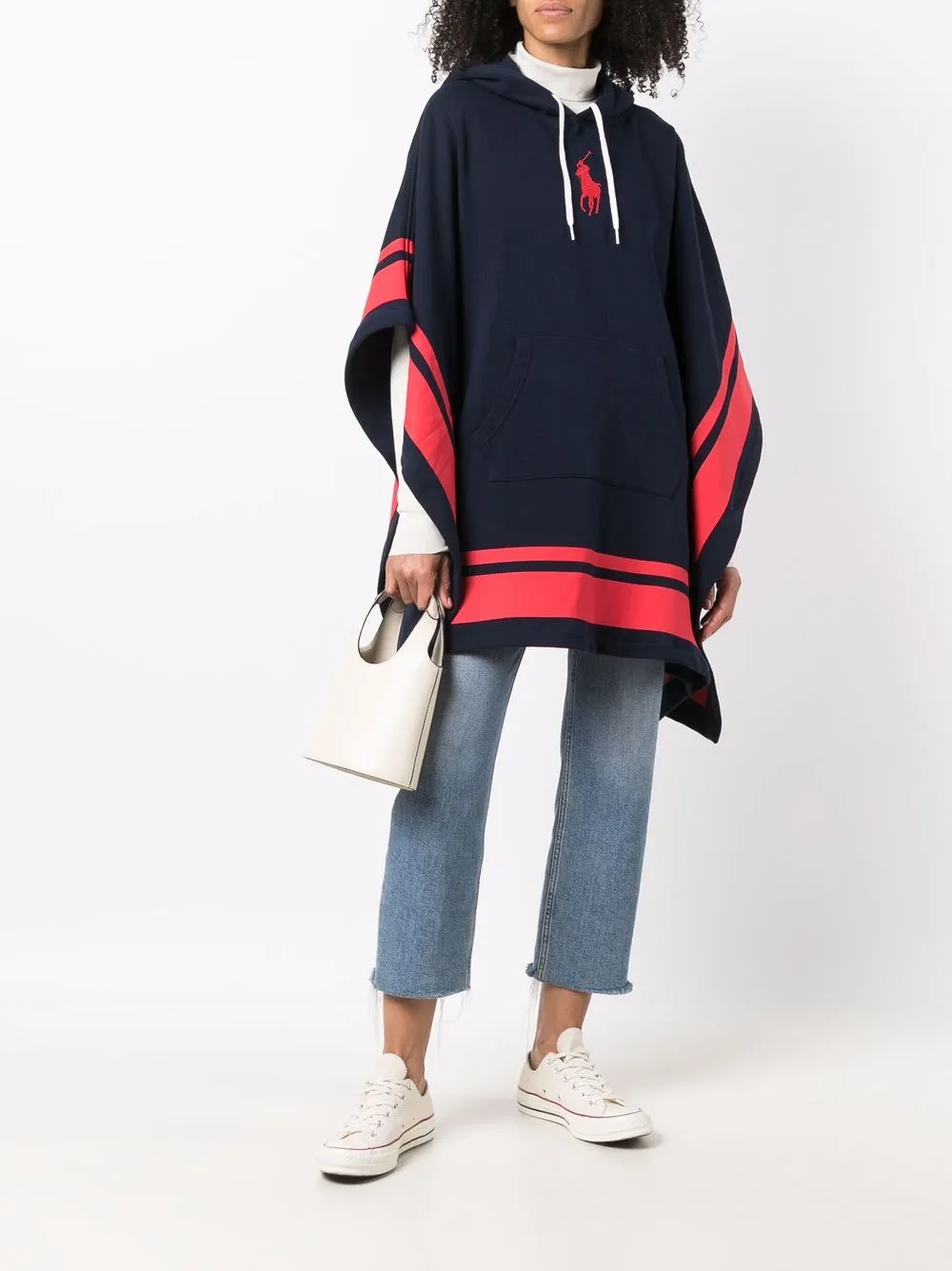фото Polo ralph lauren пончо с капюшоном и отделкой в полоску