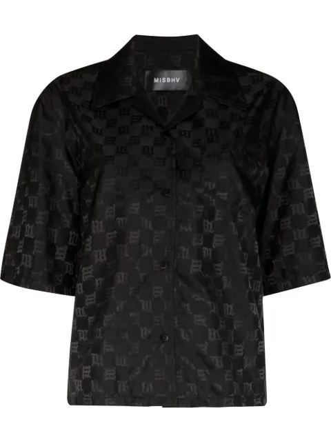 MISBHV monogram pattern boxy shirt