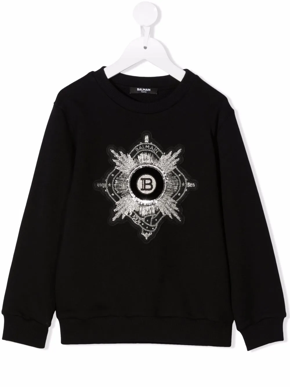 

Balmain Kids sudadera con logo bordado - Negro