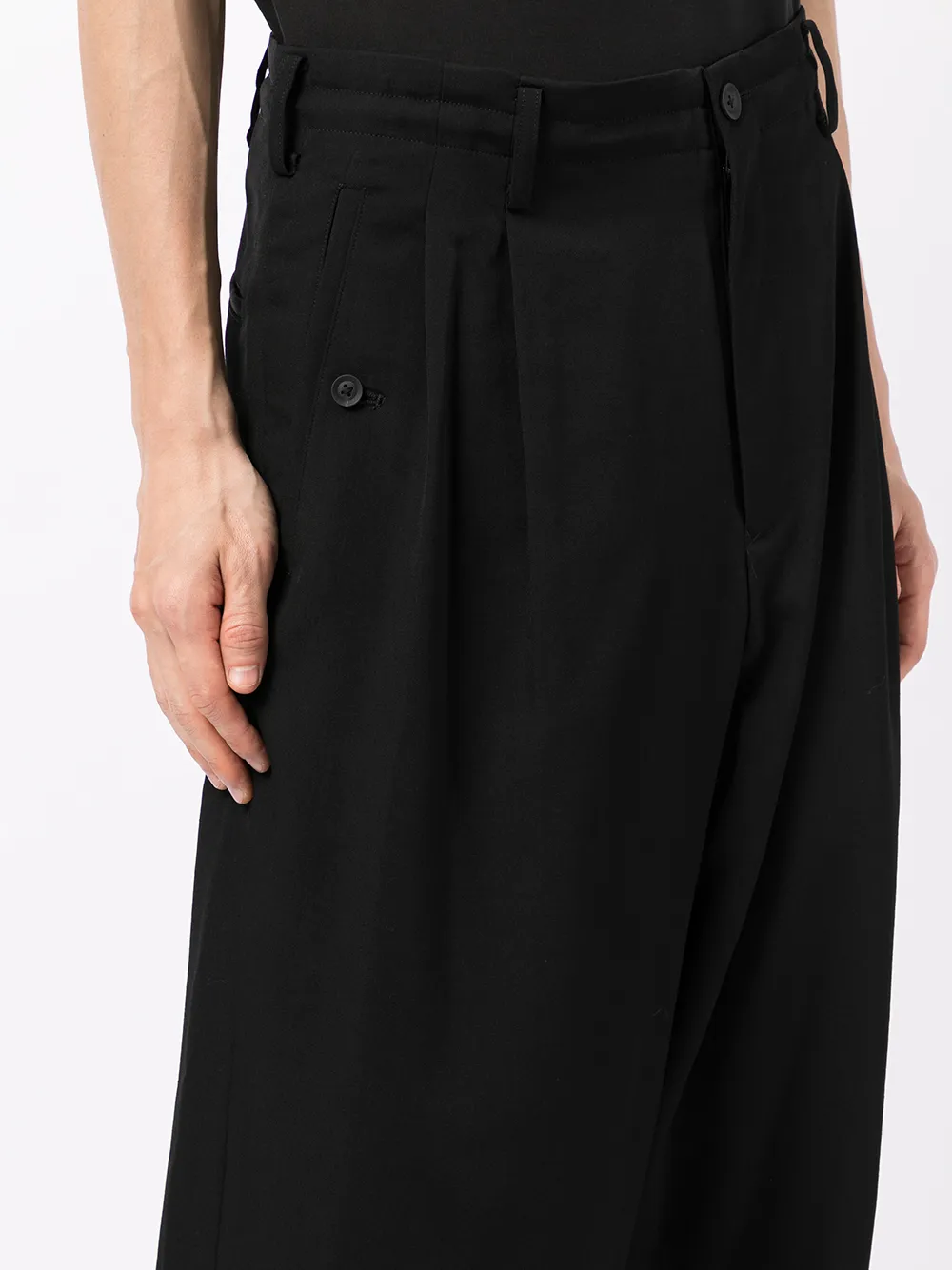 фото Yohji yamamoto брюки gabardine 2tuck middle wide
