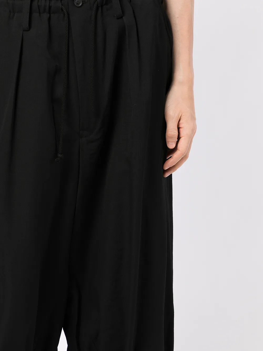 Yohji Yamamoto Gabardine Cropped Crow Pants - Farfetch