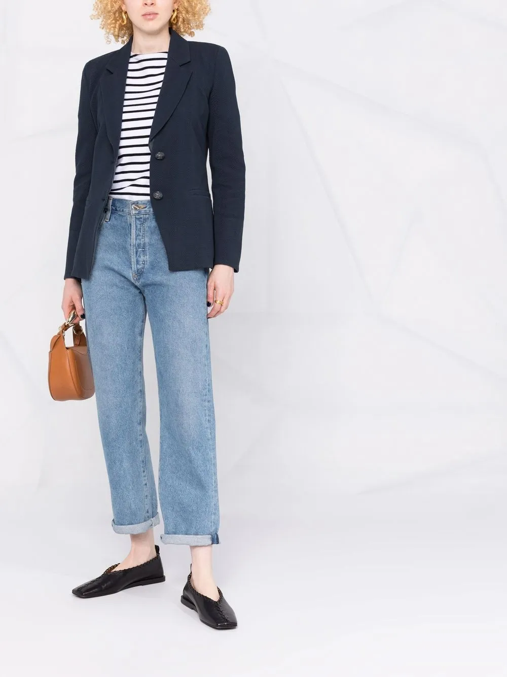 EMPORIO ARMANI SINGLE-BREASTED TWILL JACKET