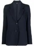 Emporio Armani single-breasted twill jacket - Blue