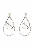 Krizia oversized drop earrings - Silver