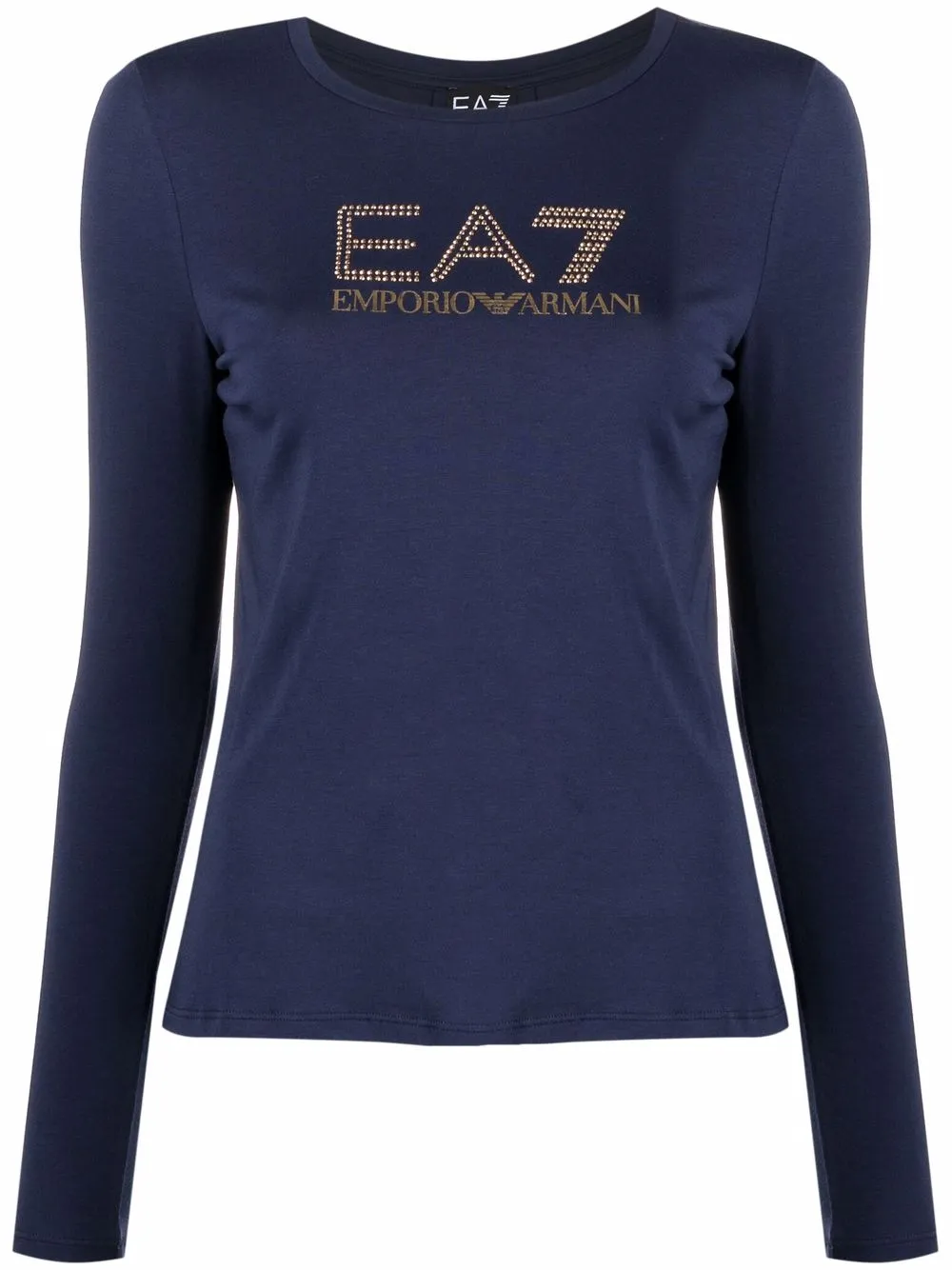 Ea7 Emporio Armani gem-logo long-sleeved T-shirt - Blue