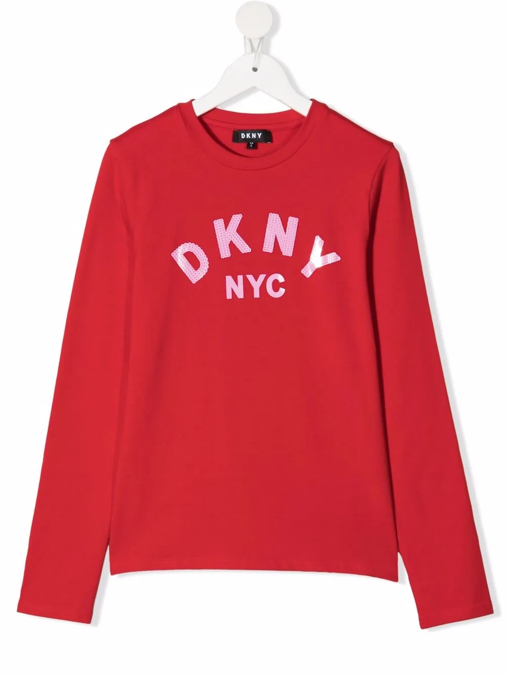 

Dkny Kids playera con logo estampado - Rojo