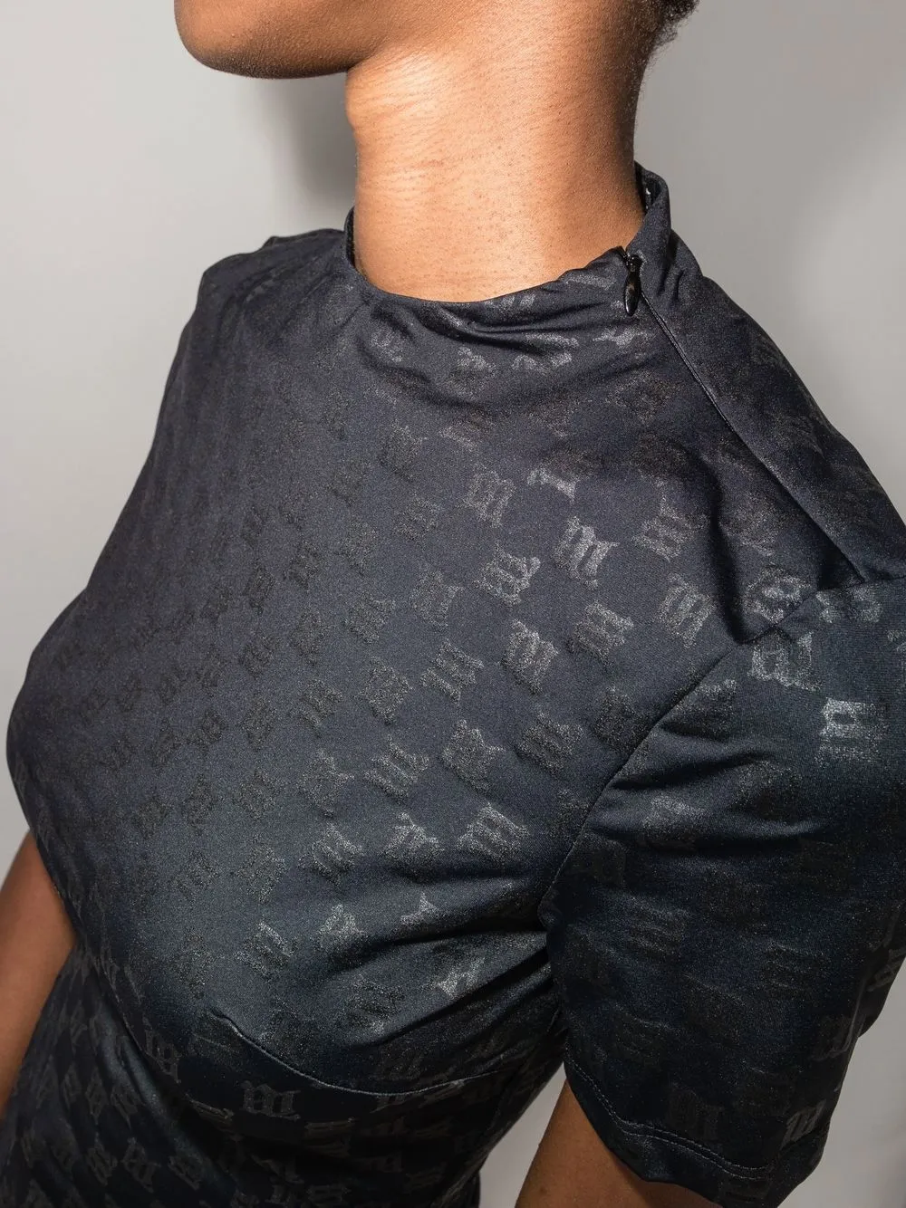 Misbhv Monogram-print Short-sleeved T-shirt In Black
